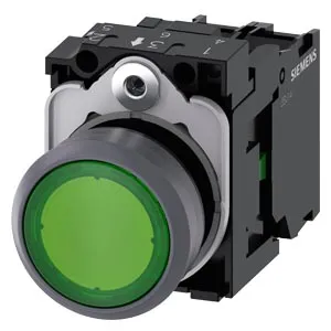 Siemens 3SU1136-0AB40-1BA0 Işıklı Buton Yeşil 230V